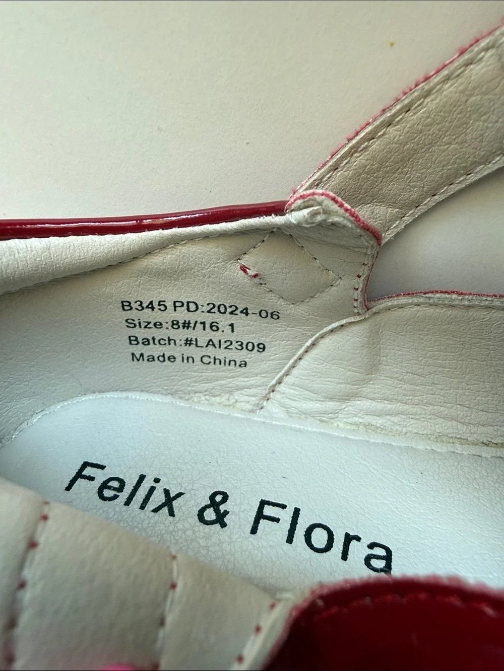 Felix & Flora Toddler Mary Janes Red Patent T-Strap